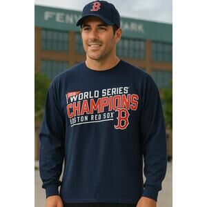 Boston Red Sox world series gildan sz L long sleeve t shirt game day top unisex